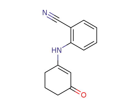 Molecular Structure of 104675-23-2 (2-((3-OXOCYCLOHEX-1-ENYL)AMINO)BENZENECARBONITRILE)