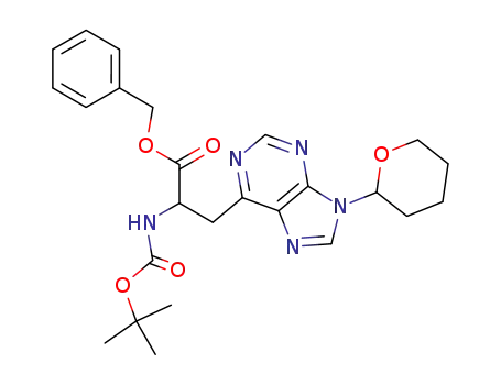 9H-Purine-6-propanoic acid,
a-[[(1,1-dimethylethoxy)carbonyl]amino]-9-(tetrahydro-2H-pyran-2-yl)-,
phenylmethyl ester