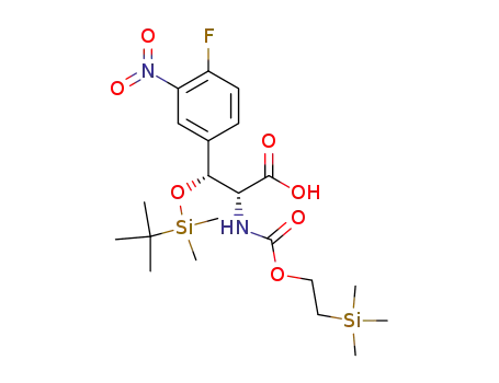 (2R,3R)-3-[(tert-butyldimethylsilyl)oxy]-2-[N-[2-trimethylsilylethoxycarbonyl]amino]-3-[(4-fluoro-3-nitro)phenyl]propionic acid