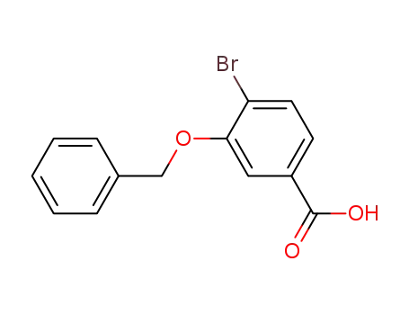 Molecular Structure of 17054-27-2 (3-(BENZYLOXY)-4-BROMOBENZOIC ACID 98)