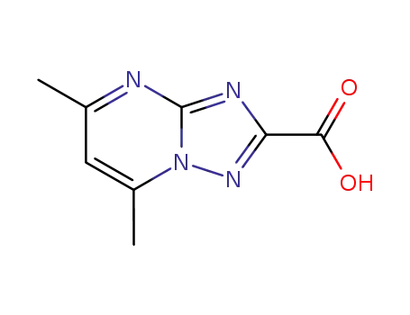 Molecular Structure of 87253-62-1 (5,7-DIMETHYL-[1,2,4]TRIAZOLO[1,5-A]PYRIMIDINE-2-CARBOXYLIC ACID)