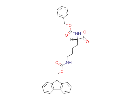 Molecular Structure of 105751-18-6 (NEPSILON-FMOC-NALPHA-CBZ-L-LYSINE, 98)