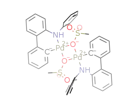 Molecular Structure of 1599466-80-4 (N-phenyl-2-aminobiphenylpalladium methanesulfonate)