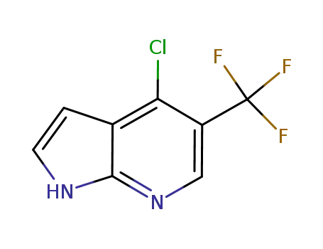 Molecular Structure of 1196507-58-0 (4-Chloro-5-(trifluoromethyl)-1H-pyrrolo[2,3-b]pyridine)