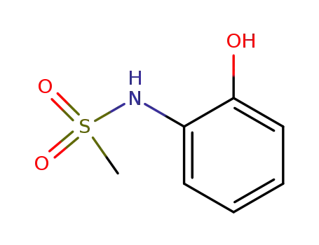 Molecular Structure of 6912-38-5 (Methanesulfonamide,N-(2-hydroxyphenyl)-)