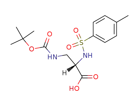 Molecular Structure of 16947-86-7 ((S)-BOC-3-AMINO-2-(P-TOLUENESULFONYLAMINO)-PROPIONIC ACID)