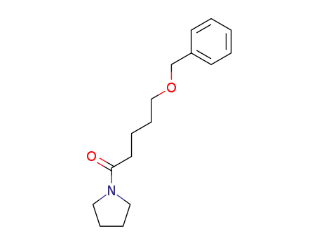 Molecular Structure of 117959-71-4 (Pyrrolidine, 1-[1-oxo-5-(phenylmethoxy)pentyl]-)