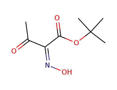Molecular Structure of 79232-64-7 (Butanoic acid, 2-(hydroxyimino)-3-oxo-, 1,1-dimethylethyl ester, (Z)-)