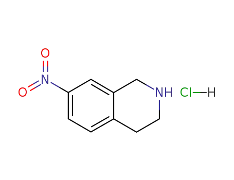 Molecular Structure of 99365-69-2 (7-NITRO-1,2,3,4-TETRAHYDRO-ISOQUINOLINE HYDROCHLORIDE)