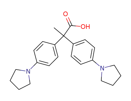 Molecular Structure of 116801-42-4 (2,2-bis(4-pyrrolidinophenyl)propionic acid)