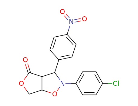 Molecular Structure of 139928-48-6 (Furo[3,4-d]isoxazol-4(2H)-one,
2-(4-chlorophenyl)-3,3a,6,6a-tetrahydro-3-(4-nitrophenyl)-)