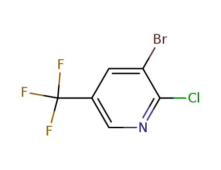 Molecular Structure of 71701-92-3 (3-Bromo-2-chloro-5-(trifluoromethyl)pyridine)