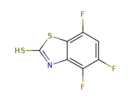 Molecular Structure of 179178-91-7 (2(3H)-Benzothiazolethione,4,5,7-trifluoro-(9CI))