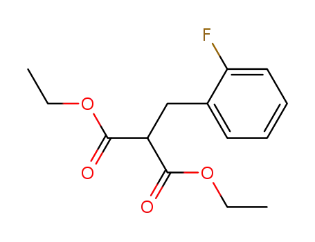 Molecular Structure of 59223-72-2 (Propanedioic acid, [(2-fluorophenyl)methyl]-, diethyl ester)