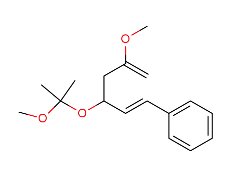 Molecular Structure of 148587-30-8 ([(E)-5-Methoxy-3-(1-methoxy-1-methyl-ethoxy)-hexa-1,5-dienyl]-benzene)