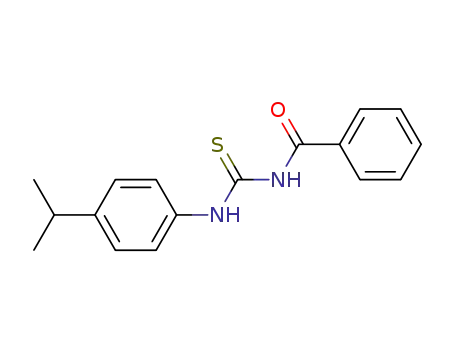 Molecular Structure of 80967-50-6 (N-{[4-(propan-2-yl)phenyl]carbamothioyl}benzamide)