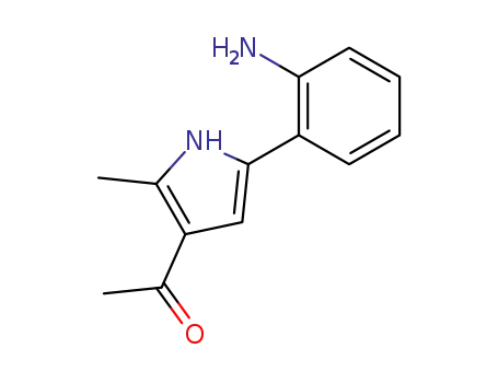 Molecular Structure of 70400-97-4 (Ethanone, 1-[5-(2-aminophenyl)-2-methyl-1H-pyrrol-3-yl]-)