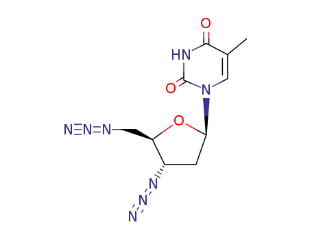 Molecular Structure of 64638-14-8 (Thymidine,3',5'-diazido-3',5'-dideoxy-)