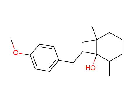 Molecular Structure of 109558-42-1 (Cyclohexanol, 1-[2-(4-methoxyphenyl)ethyl]-2,2,6-trimethyl-)