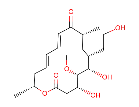 Molecular Structure of 77405-59-5 ((11E,13E)-(4R,5S,6S,7R,9R,16R)-4,6-Dihydroxy-7-(2-hydroxy-ethyl)-5-methoxy-9,16-dimethyl-oxacyclohexadeca-11,13-diene-2,10-dione)