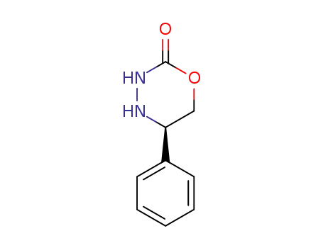Molecular Structure of 216569-16-3 (2H-1,3,4-Oxadiazin-2-one, tetrahydro-5-phenyl-, (5R)-)