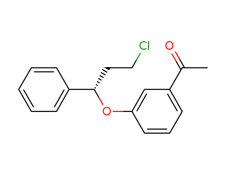Molecular Structure of 487058-12-8 (1-(3-{[(1S)-3-chloro-1-phenylpropyl]oxy}phenyl)ethanone)