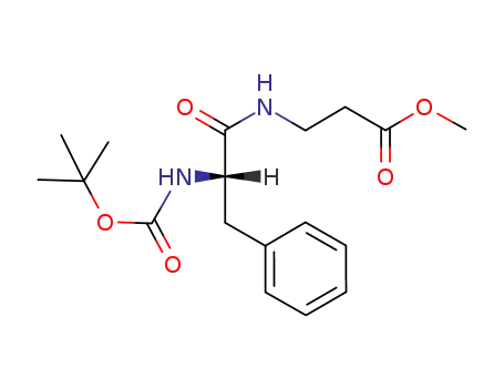 Molecular Structure of 113888-40-7 ((S)-methyl 3-(2-(tert-butoxycarbonylamino)-3-phenylpropanamido)propanoate)