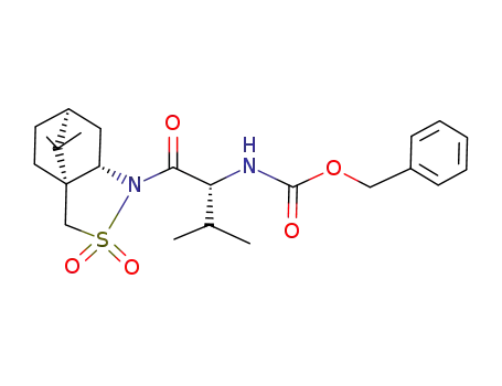 [(1R)-2-methyl-1-[[(3aR,6S,7aS)-tetrahydro-8,8-dimethyl-2,2-dioxide-3H-3a,6-methano-2,1-benzisothiazol-1(4H)-yl]carbonyl]propyl]carbamic acid 2,2-dioxide phenylmethyl ester