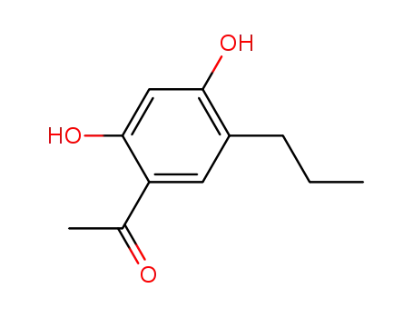 Molecular Structure of 63411-87-0 (1-(2,4-DIHYDROXY-5-PROPYLPHENYL)ETHAN-1-ONE)