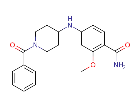 Molecular Structure of 609811-57-6 (Benzamide, 4-[(1-benzoyl-4-piperidinyl)amino]-2-methoxy-)