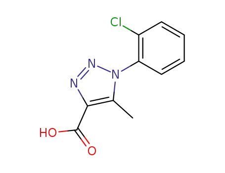 Molecular Structure of 99074-45-0 (1-(2-Chloro-phenyl)-5-methyl-1H-[1,2,3]triazole-4-carboxylic acid)