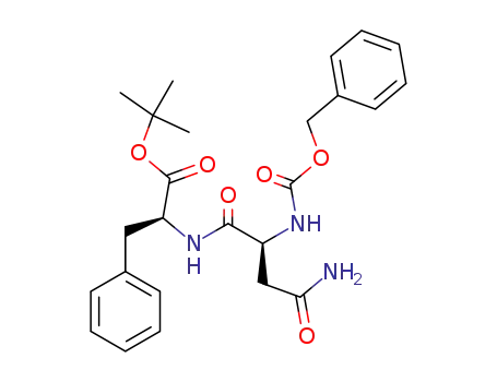 Molecular Structure of 21467-13-0 (2-(2-benzyloxycarbonylamino-3-carbamoylpropionylamino)-3-phenylpropionic acid tert-butyl ester)