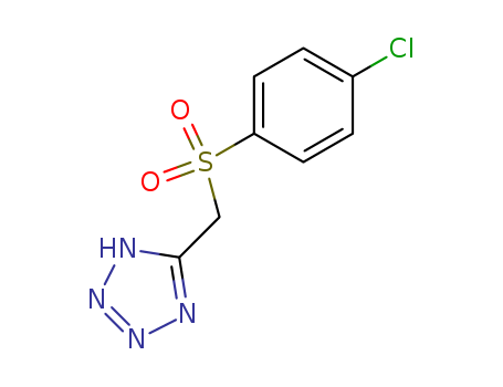 Molecular Structure of 18527-41-8 (1H-Tetrazole, 5-[[(4-chlorophenyl)sulfonyl]methyl]-)