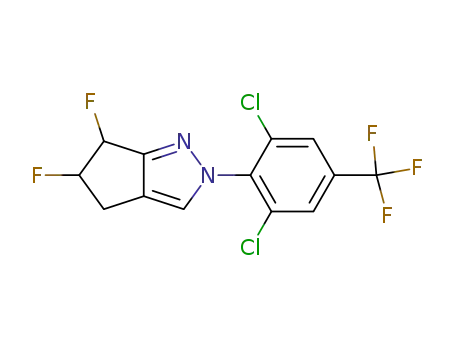 Molecular Structure of 333995-39-4 (2-[2,6-dichloro-4-(trifluoromethyl)phenyl]-5,6-difluoro-2,4,5,6-tetrahydrocyclopenta[c]pyrazole)