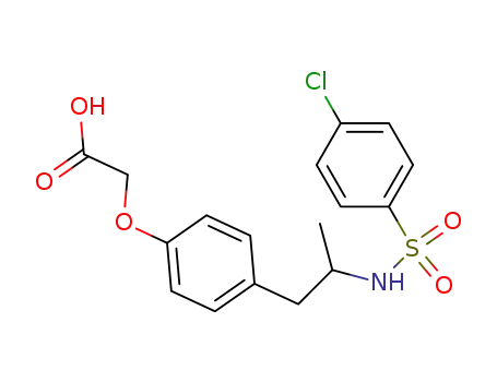Molecular Structure of 114917-46-3 (Acetic acid, [4-[2-[[(4-chlorophenyl)sulfonyl]amino]propyl]phenoxy]-)