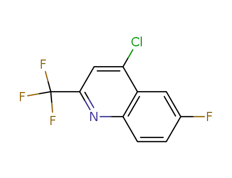 Molecular Structure of 59611-55-1 (4-CHLORO-6-FLUORO-2-(TRIFLUOROMETHYL)QUINOLINE)