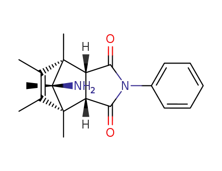 Molecular Structure of 114564-30-6 ((1S,2R,6S,7R,10S)-10-Amino-1,7,8,9,10-pentamethyl-4-phenyl-4-aza-tricyclo[5.2.1.0<sup>2,6</sup>]dec-8-ene-3,5-dione)