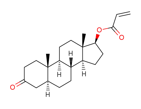 Molecular Structure of 27953-69-1 (Acrylic acid (5S,8R,9S,10S,13S,14S,17S)-10,13-dimethyl-3-oxo-hexadecahydro-cyclopenta[a]phenanthren-17-yl ester)