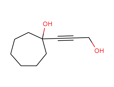 Molecular Structure of 88865-28-5 (Cycloheptanol, 1-(3-hydroxy-1-propynyl)-)