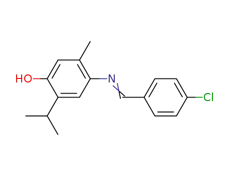 4-[(4-Chlorophenyl)methylideneamino]-5-methyl-2-propan-2-ylphenol