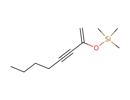 Molecular Structure of 109283-55-8 (Silane, trimethyl[(1-methylene-2-heptynyl)oxy]-)
