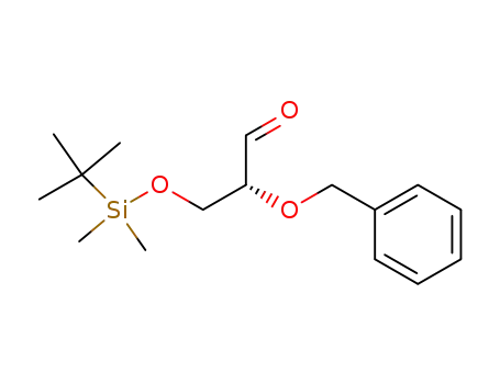 Molecular Structure of 98944-53-7 (Propanal, 3-[[(1,1-dimethylethyl)dimethylsilyl]oxy]-2-(phenylmethoxy)-,
(2R)-)