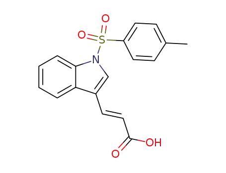 Molecular Structure of 298187-97-0 (3-(1-[(4-METHYLPHENYL)SULFONYL]-1H-INDOL-3-YL)ACRYLIC ACID)