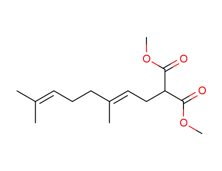 Molecular Structure of 72444-93-0 (Propanedioic acid, (3,7-dimethyl-2,6-octadienyl)-, dimethyl ester, (E)-)