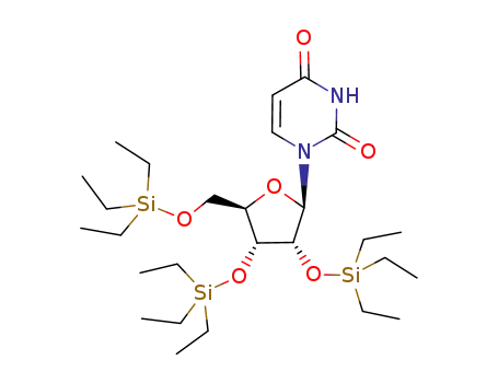 Molecular Structure of 190836-61-4 (2',3',5'-tris-O-(triethylsilyl)uridine)