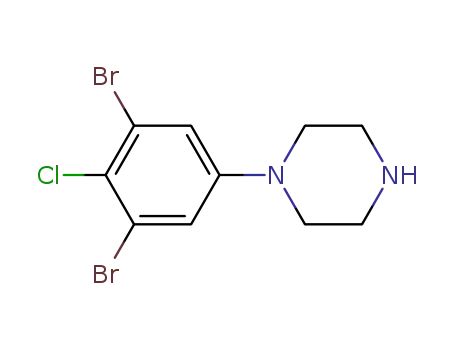 Molecular Structure of 172732-40-0 (1-(3,5-dibromo-4-chloro)phenylpiperazine)