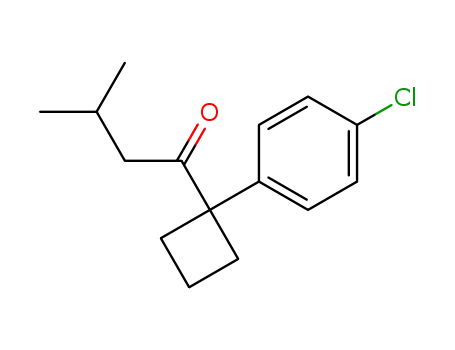Molecular Structure of 186521-85-7 (1-Butanone, 1-[1-(4-chlorophenyl)cyclobutyl]-3-methyl-)