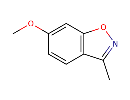 Molecular Structure of 73344-39-5 (1,2-BENZISOXAZOLE, 6-METHOXY-3-METHYL-)