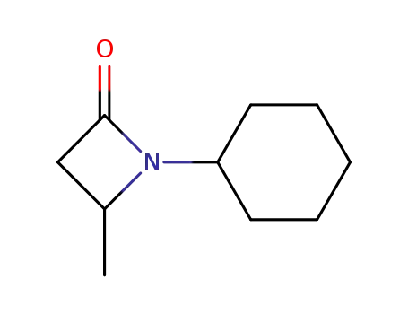 Molecular Structure of 78159-35-0 (2-Azetidinone, 1-cyclohexyl-4-methyl-)