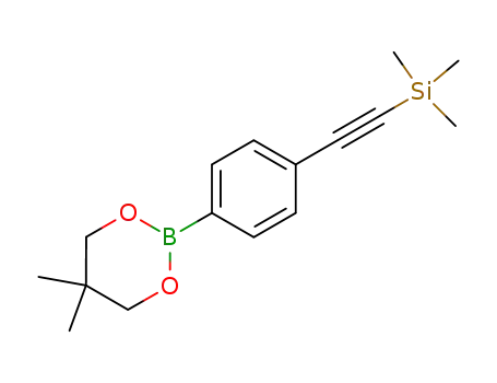 Molecular Structure of 183677-72-7 (1,3,2-Dioxaborinane, 5,5-dimethyl-2-[4-[(trimethylsilyl)ethynyl]phenyl]-)